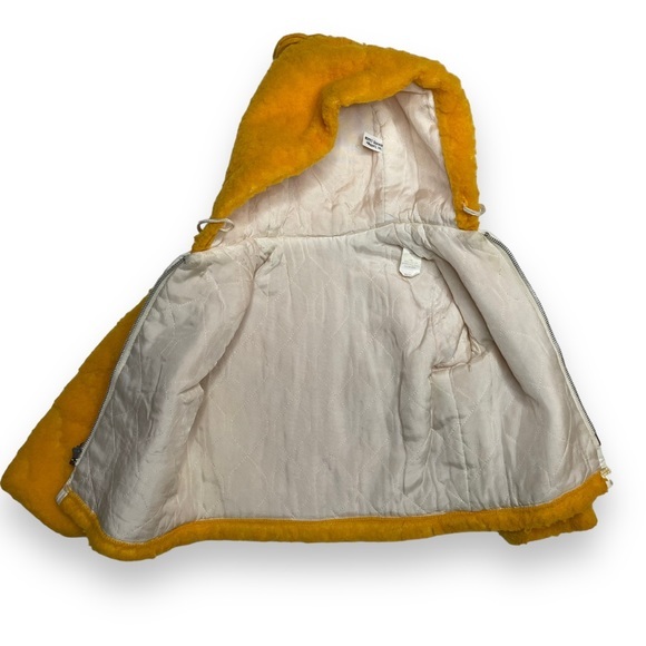 Rare Vintage Sesame‎ Street Muppet Big Bird Zip Hooded Fuzzy Jacket Yellow - Picture 2 of 13